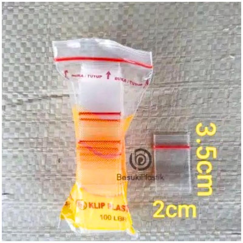 Plastik Klip Bening Ukuran 2x3.5cm / Klip Kecil TEBAL 2x3.5cm / Klip 2x3.5cm / Klip Plastik 2x3.5 TEBAL / Klip Kecil 4