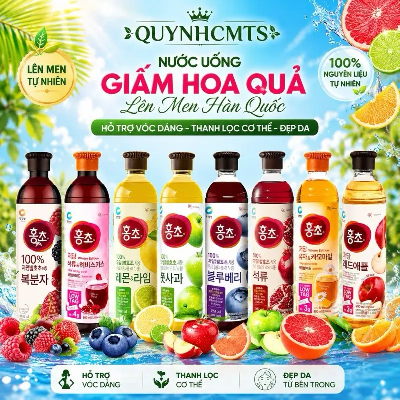 Nước Uống Giấm Hoa Quả Daesang Hàn Quốc Chai 500ml-900ml