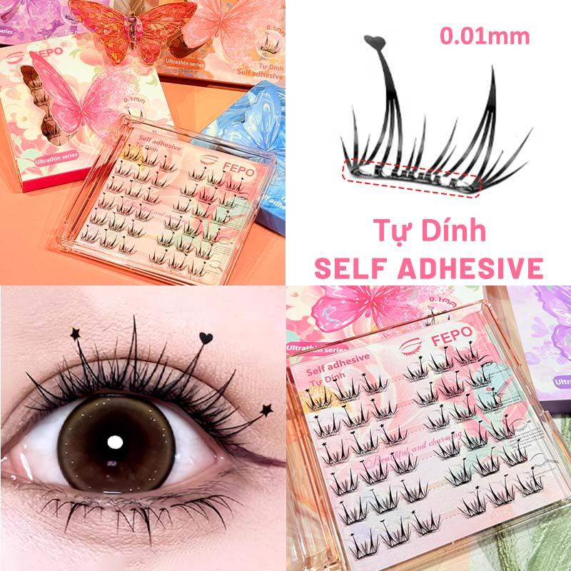 Lông mi giả tự dính Ngôi sao bướm dễ thương Tự nhiên Không cần keo Lông mi giả có thể tái sử dụng