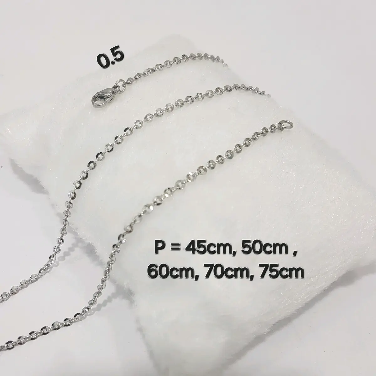 Kalung titanium nuri kaca premium 0.5 putih