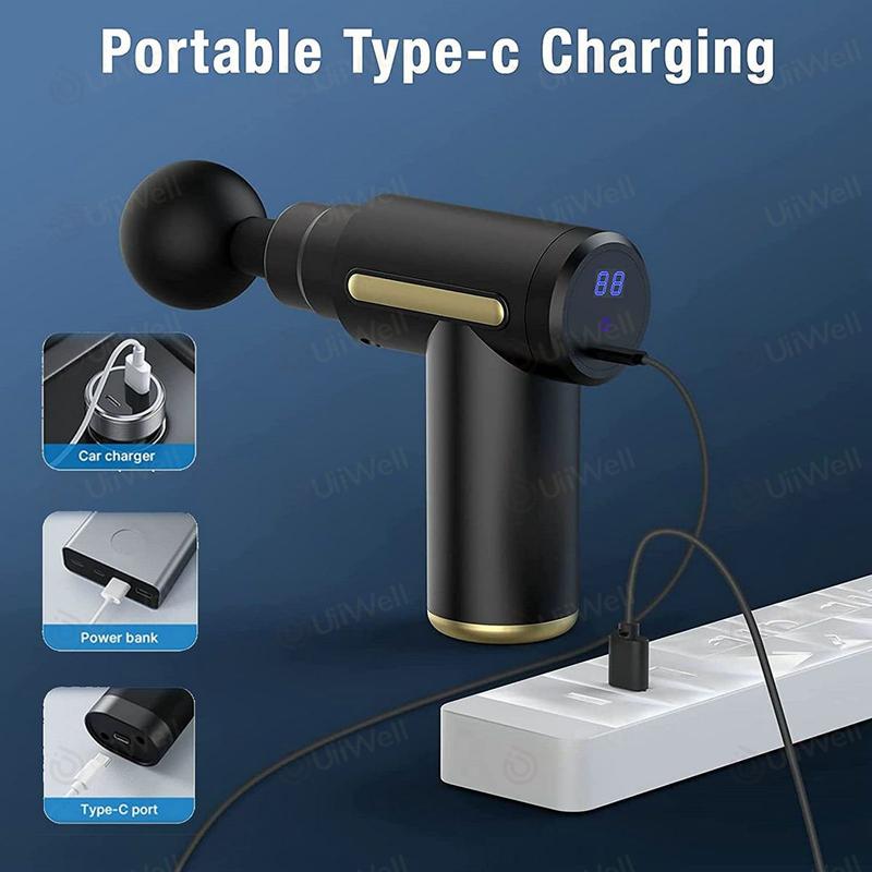 Alat pijat Elektrik/massage gun/alat pijat/electric/Alat Terapi otot Alat Relaksasi otot Fasia Muscle Massager Gun Pijat Serbaguna Pengecil 4