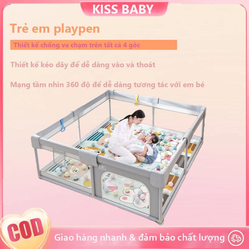 Hàng Rào Đồ Chơi An Toàn Cho Em Bé KISS BABY Thích Hợp Cho Trong Nhà Và Hoạt Động Ngoài Trời Của Trẻ Em Trung Tâm Hoạt Động Có Thể Gập Lại Cho Trẻ Sơ Sinh Và Trẻ Em Hàng Rào Đồ Chơi