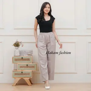 Celana Kulot Wanita Celana Panjang Wanita Pinggang Full Karet