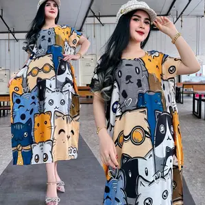 Daster Lowo Busui Bumil Gendish Motif Karakter Hamil Nyaman Bayi Ibu Rayon - Lingkar Dada Luas 120cm