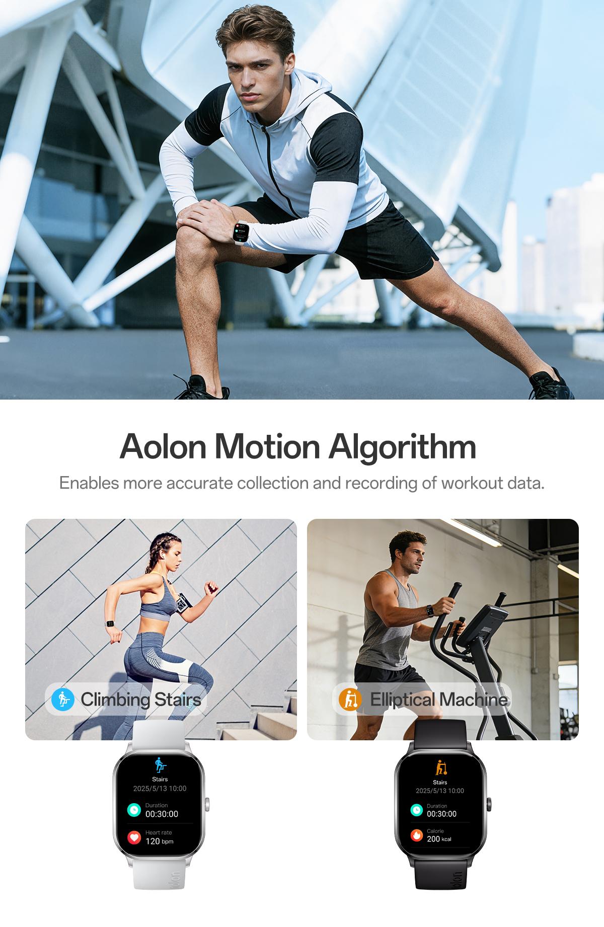 【24H ship】Huafit A2 Official Smartwatch Slim Terbaru | Balas Pesan Singkat Cepat |Monitor Emos| Layar Penuh IPS1.96'' | Super tipis 8.5mm | Tahan Air IP68 | 110+ Mode Olahraga | SpO2 & Detak Jantung 24 Jam |Smartwatch untuk Pria & Wanita Smart Watch Aolon