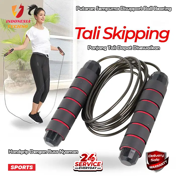 Jump Rope Skiping Jump Rope Skiping Workout Lompat Tali Foam Jump Rope / Lompat Tali Gagang Anti Licin / Skipping Rope / Tali Skipping SKIPPING SPEED ROPE LOMPAT TALI JUMP ROPE KARDIO CARDIO BISA COD ORIGINAL TERMURAH MURAH LEBAY INDONESIA TECHNO SPO