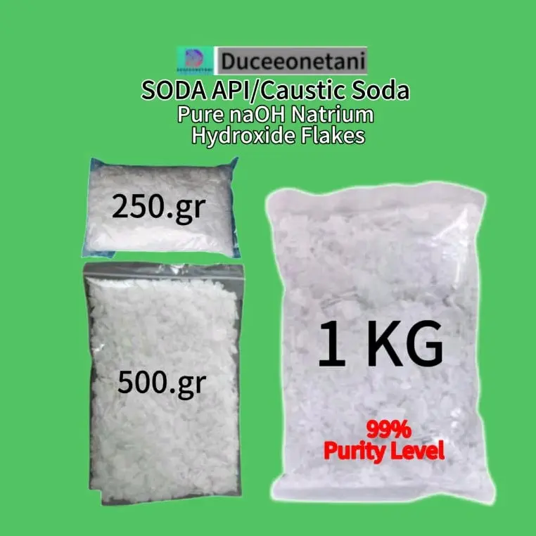 Pembersih Saluran&kerak perabot atau dinding kamar mandi soda api kemasan 250.gr - 500.gr - 1KG Asli Anti Sumbat Saluran