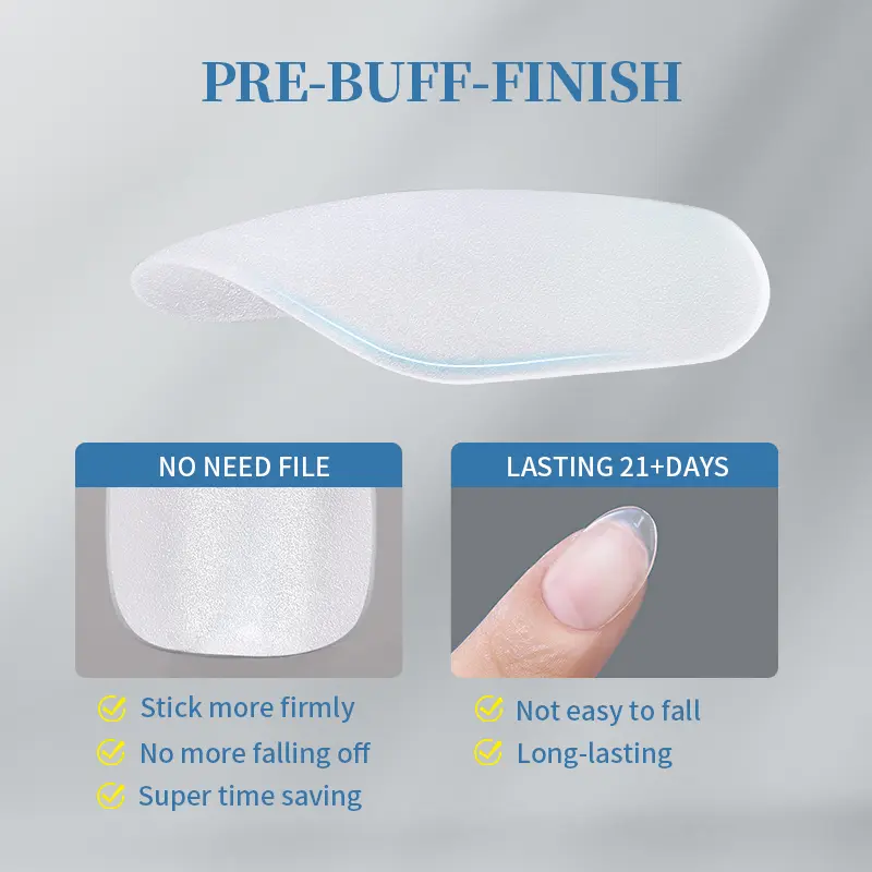 300pcs Nail Tips Press On Ujung Kuku Palsu Xs Xxs Matte Full Cover UV Gel Paku Paluse Extension Manicure Tools BORN PRETTY 56960 Art Lem Polish 7