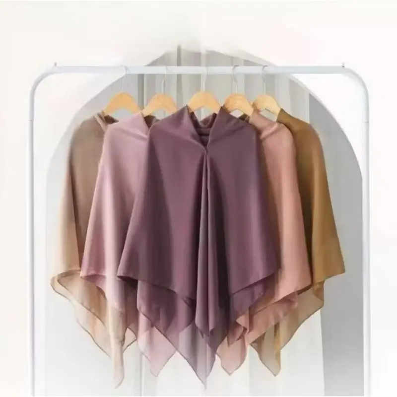 DIANA-Hijab Syari Zipper Instan Jilbab Segiempat Kerudung Segi empat Hijab Segi Empat 2 Layer Khimar Wanita Bahan Ceruty Baby Doll Premium ootd Hijab Style Muslim Ceruty segitiga  syar'i 3