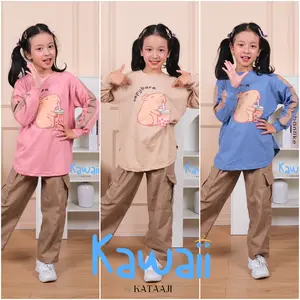 Stelan anak perempuan premium - Chinos Crush by Kawaii - 100% cotton combed 24s dan chinos stretch