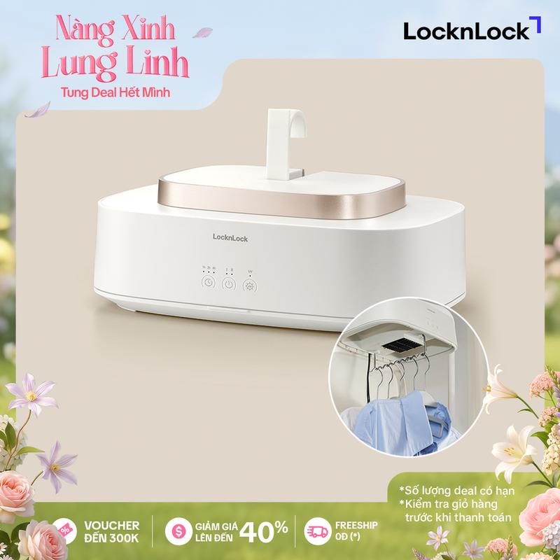 Máy sấy khử khuẩn quần áo LocknLock END112IVY - 220V~, 50HZ, 600W - Màu ngà