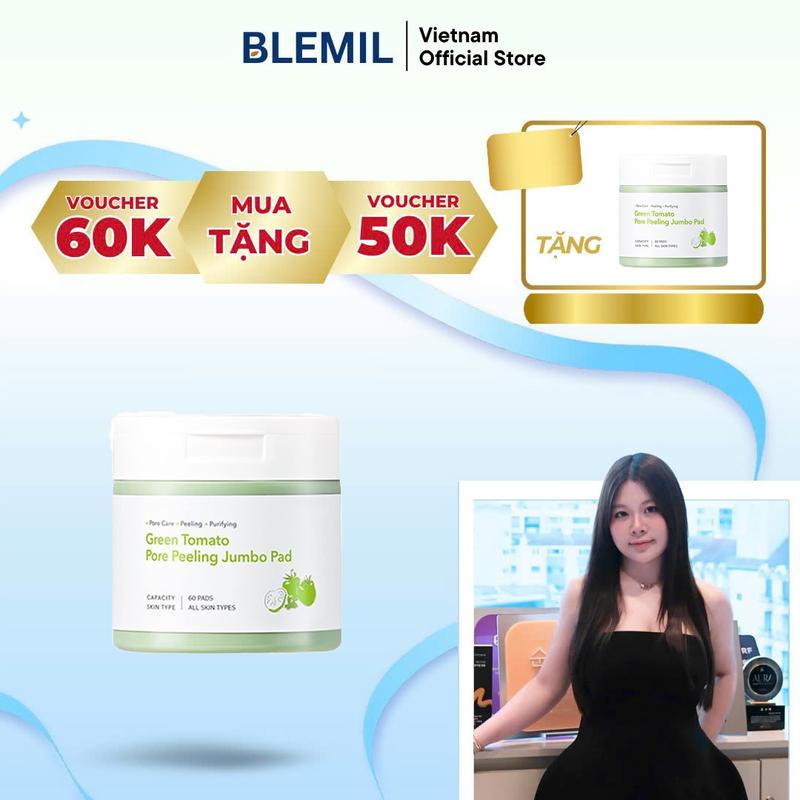 Mua 1 Tặng 1 Toner Peeling PAD Se Khít Lỗ Chân Lông SUNGBOON EDITOR Green Tomato Pore 60 Miếng