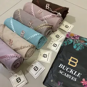 (Satuan) BUCKLE VINTAGE LOVE hijab viral premium butik Kerudung pashmina Muslim