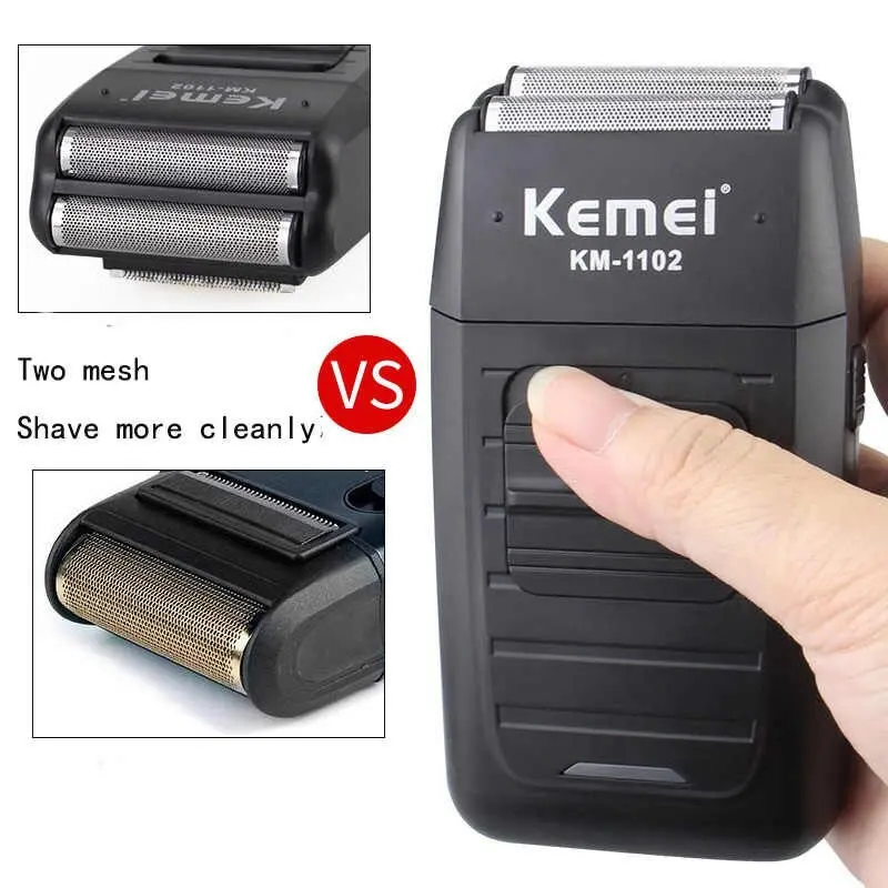 Paling Murah - Original Cukuran Rambut Kemei KM 1102 / KM 2024 Shaver Alat Cukur Kumis Jenggot Brewok Recharger 3