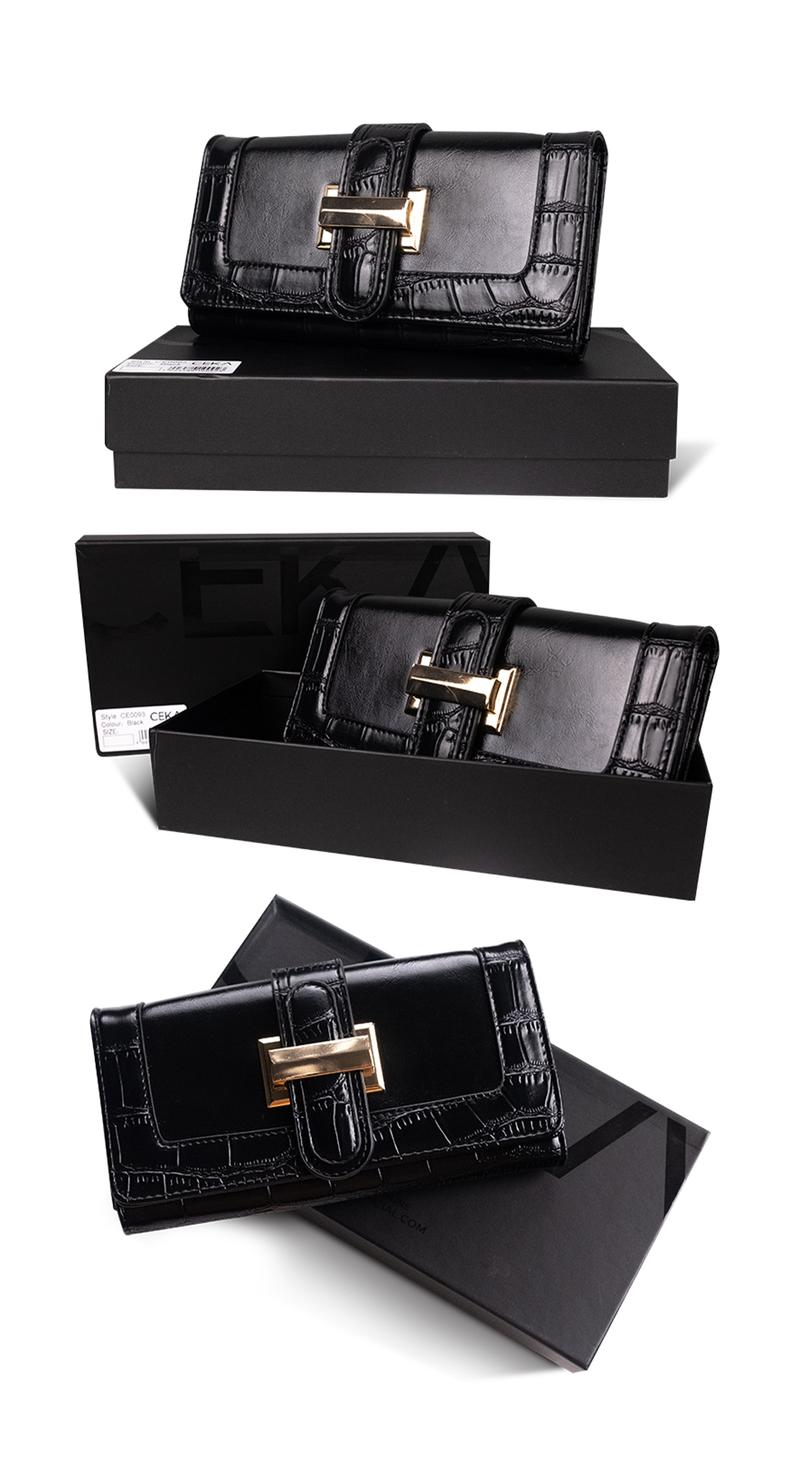 Product Introduction of CEKA Dompet Wanita Serbaguna Panjang Dompet Croco Kulit Dompet Kartu Terbaru - Lindex Long Wallet 41
