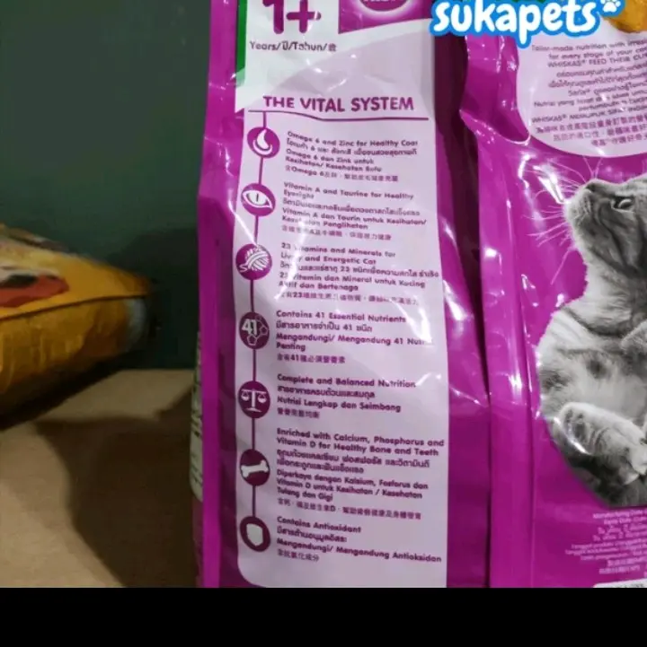 whiskas kering repack 800 gram dan 1,2 jenis kering 1
