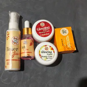 Paketan Hilya Lngkap Toner Serum Glowing Original Beauty Care Exfoliating Jelly Glow & Brightening Facial Soap