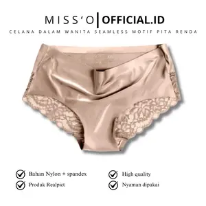 Missoofficial.id CD043 Celana Dalam Wanita CD Bahan Ice Silk Lace Bunga Spandex Seamless Fashion Underwear Motif Pita Renda Busa Pendek Missoofficial.id CD043 Celana Dalam Wanita CD Bahan Ice Silk Lace Bunga Spandex Seamless Fashion Underwear Motif Pita Renda Busa Pendek