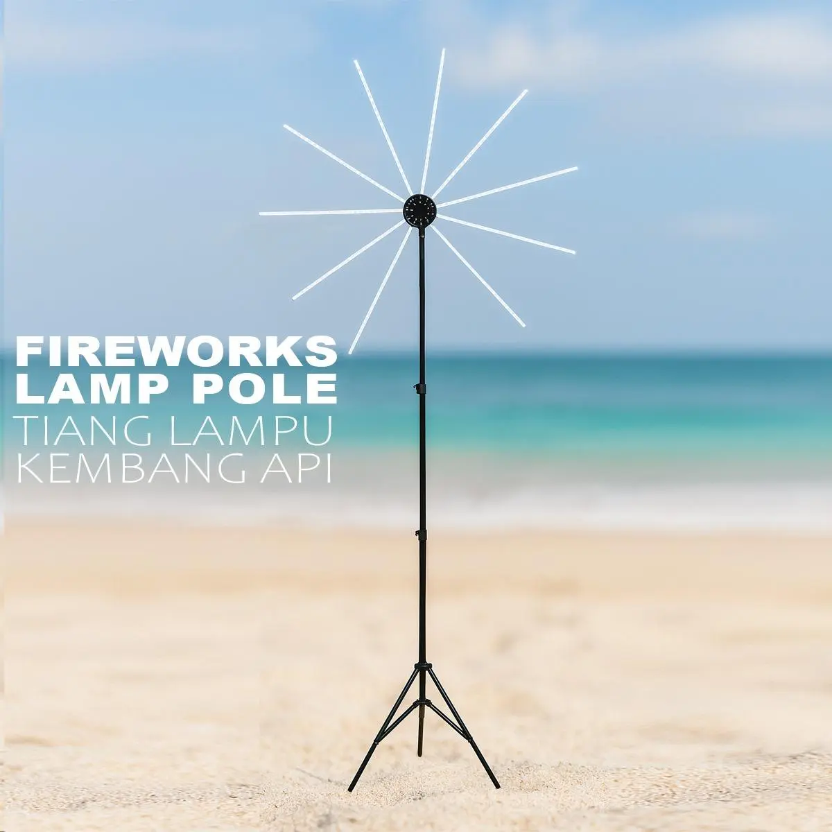 Tiang Lampu LED Running Firework/Lampu Hias/Lampu Nyala Ber na- rni /Bentuk dengan Dinamis untuk Dekorasi/Bentuk Kembang/Kerangka Lampu Led Model Firework - TIANG 2 METER