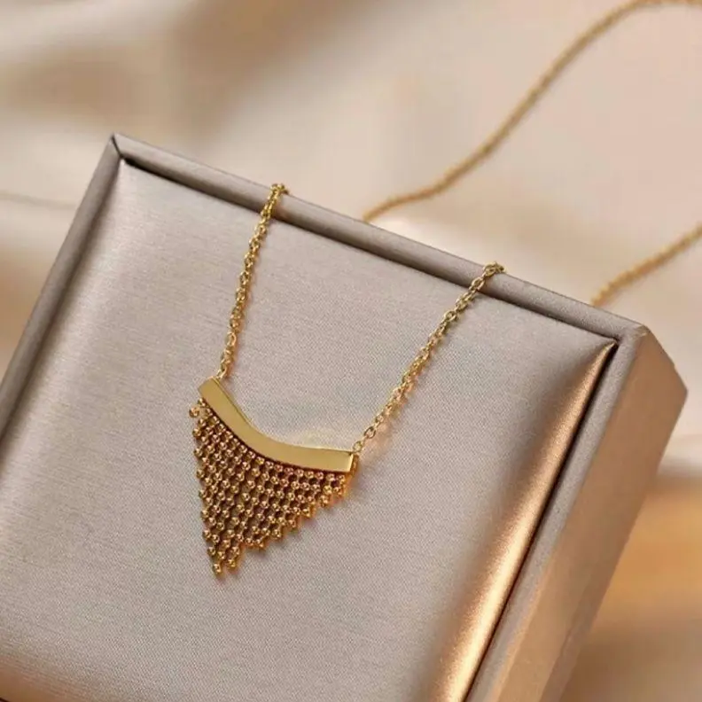 Kalung Dubai Bali - Perhiasan Wanita Berkualitas Tinggi Kalung Berbahan Titanium Kalung Kekinian Elegan Anti Karat