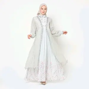 Denaya Dress payet mutiara mewah, Dibalu dengan Kombinasi Cantily , gamis Pesta terbaru Wanita