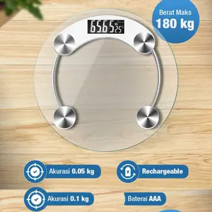 Timbangan Badan Digital Scale 180kg Pad Anti Slip