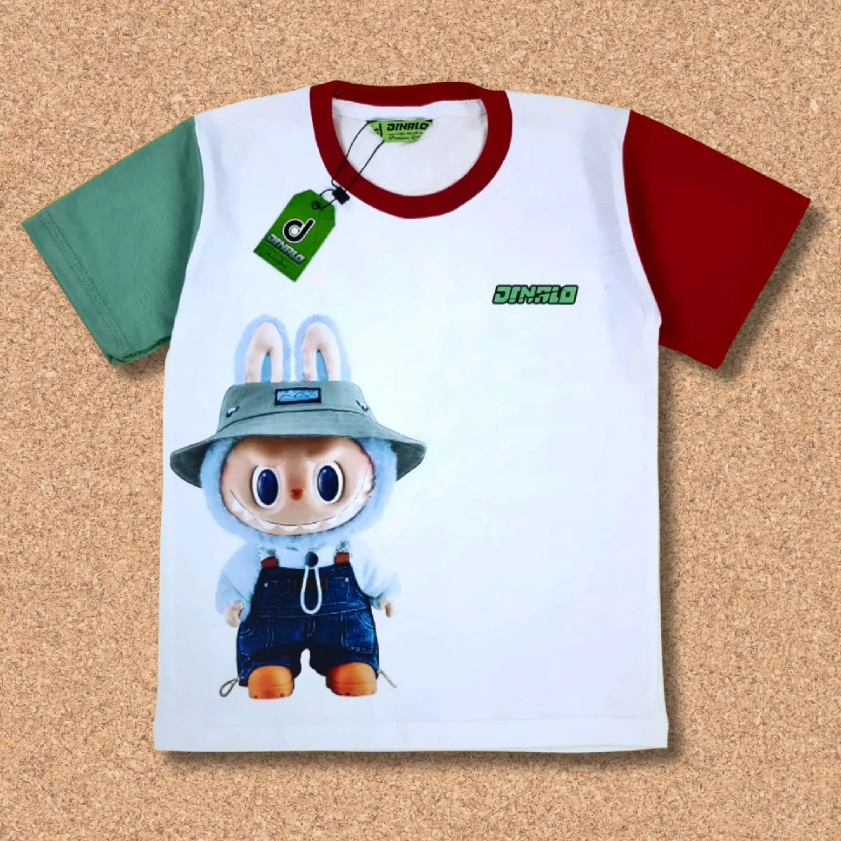 Pakaian Anak Laki laki dan perempuan Keren: Baju Kaos Distro Labubu Monster Usia 1-7 Tahun By Halogan Kids