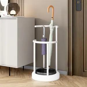 WARM LAB Rak payung besi multifungsi, dapat menampung payung pendek panjang, cocok untuk pintu rumah, pintu depan, ruang tamu