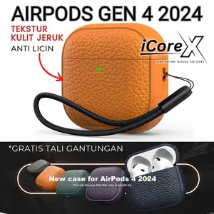 Soft Casing Airpods Gen4 2024 | Gen 4 | 4th Generation | ANC / Non-ANC | Airpod Shockproof Case Dengan Tekstur Kulit Jeruk Anti Licin