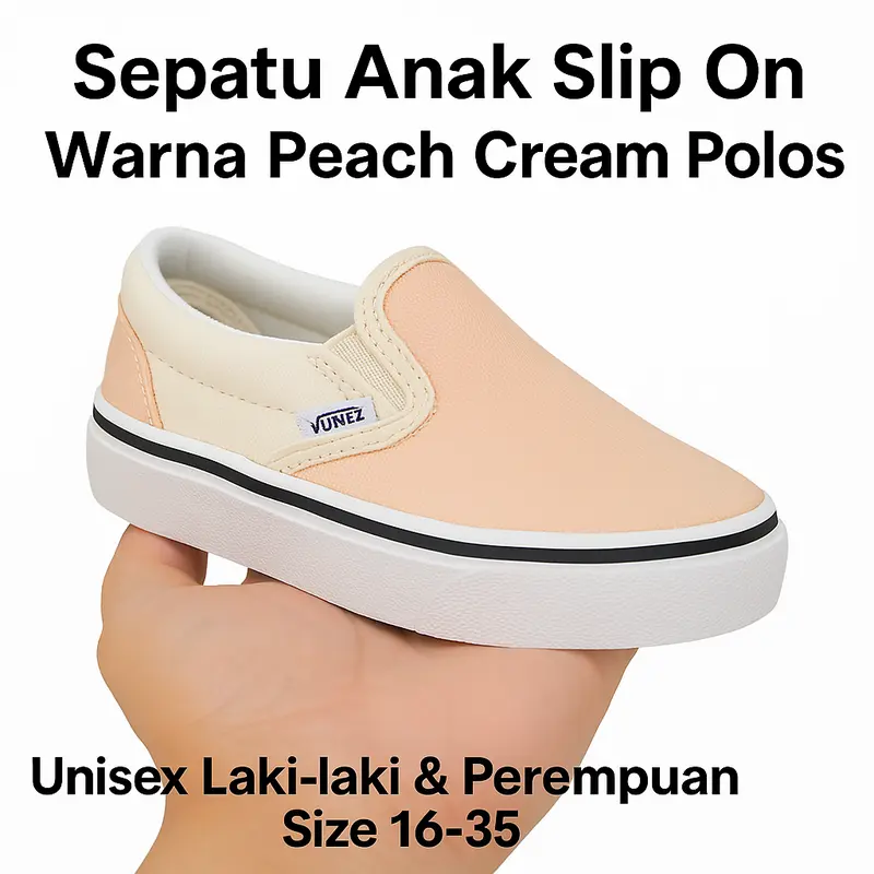 Sepatu Anak Laki Laki Perempuan – Model Slip On Polos Warna Pink Hitam – Unisex Size 16-35 0
