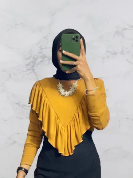 Blouse Rample Wanita Terbaru / Kaos Rib Rumbai Wanita Polos Baju Fit Katun Lembut Atasan Muslim Putih Mewah Nyaman Panjang Basic 5