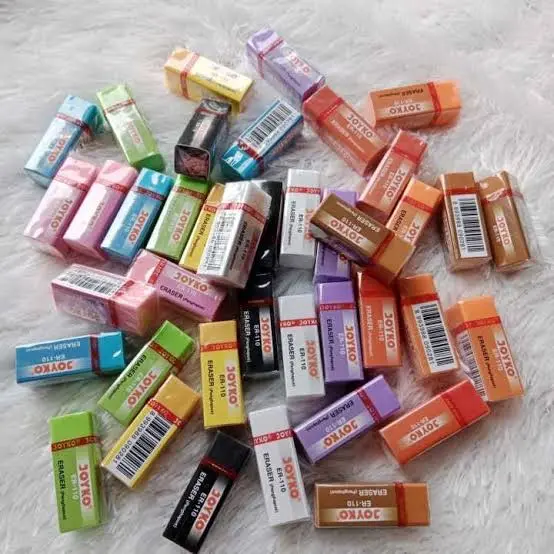 1 pack isi 40 pcs penghapus kecil/eraser warna warni joyko er-110 murah Stationery Pensil Hitam 1