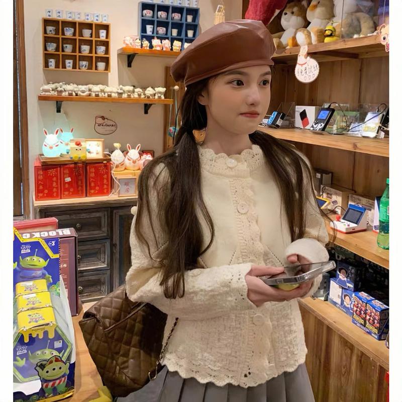 (HÀNG QC) (KÈM HOA) Áo len kiểu nữ AL723 chất len dệt kim dáng khoác cardigan dài tay thu đông Hàn Quốc Kozoda