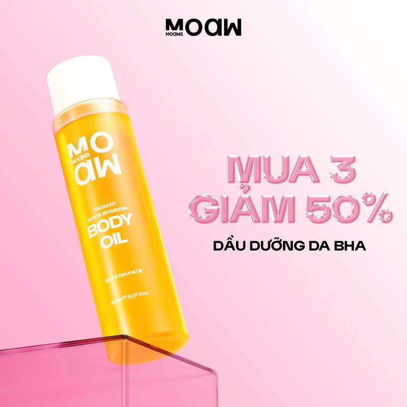 Dầu Dưỡng Da Body Oil BHA MOAW MOAWS - Dưỡng Thể Cho Nam Hỗ Trợ Rạn Da, Dưỡng…