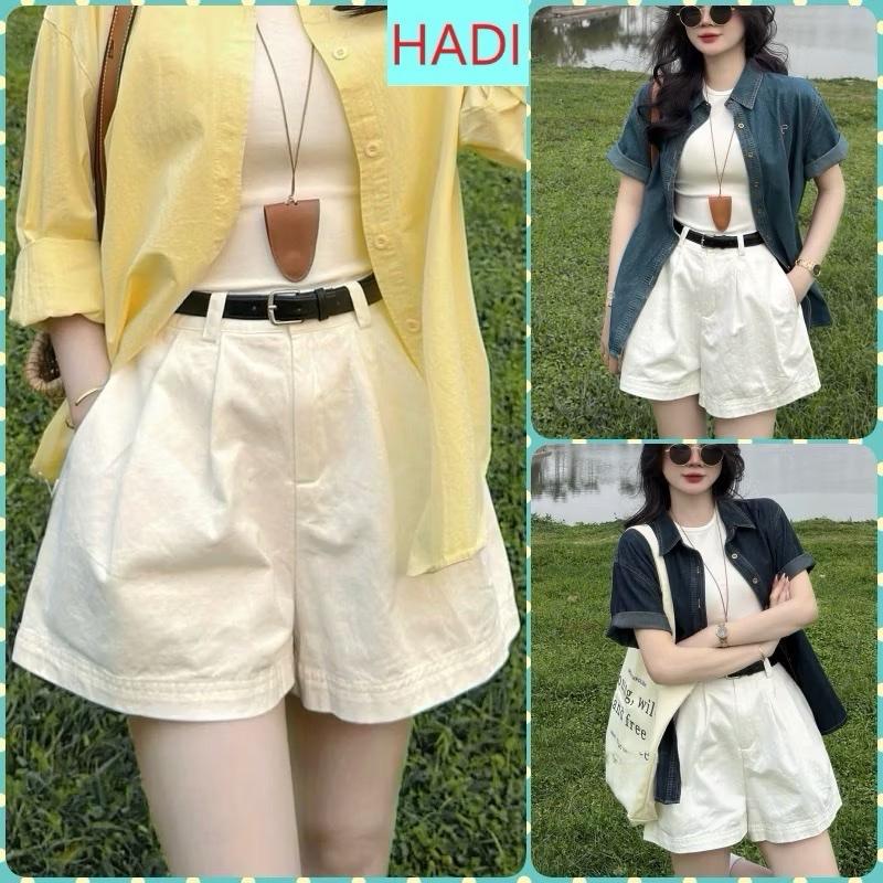 Quần đùi 58-100kg bigsize ống rộng lưng thun sau đơn giản basic cho chị em nữ chubby từ 58kg đến 100kg vải mềm lưng cao Q561