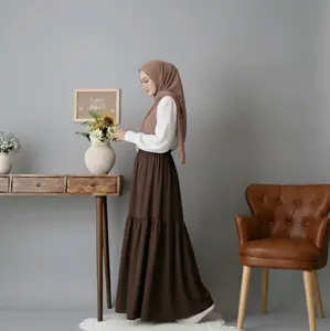 Rok Rempel Susun Clara Bawahan Wanita Crinkle Skirt Korean Stlye Terbaru Size L XL XXL Nyaman Panjang