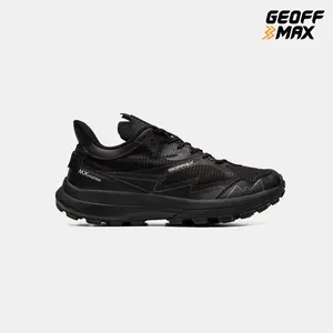 Geoff Max MX Faster All Black Trail Running Shoes | Sepatu Sneakers Hiking Outdoor Pria Wanita Unisex