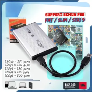 Hardisk Eksternal HDD PS2 & PS3 500GB|320GB|250GB|Support PS2 & PS3 Cepat & Stabil