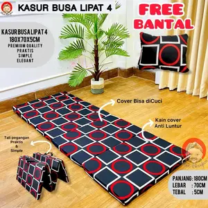 Mbah Blangkon - PROMO !!! KASUR LIPAT 4 FREE BANTAL UK.180x70x5cm tebal 5cm | kasur anak kos - kasur anak pondok