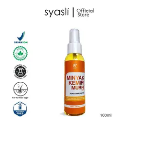 SYASLI 100ml Minyak Kemiri Asli Bali Organik Nutrisi Rambut  Menumbuhkan  Haircare Lebat Menghitamkan Penebal Memanjangkan