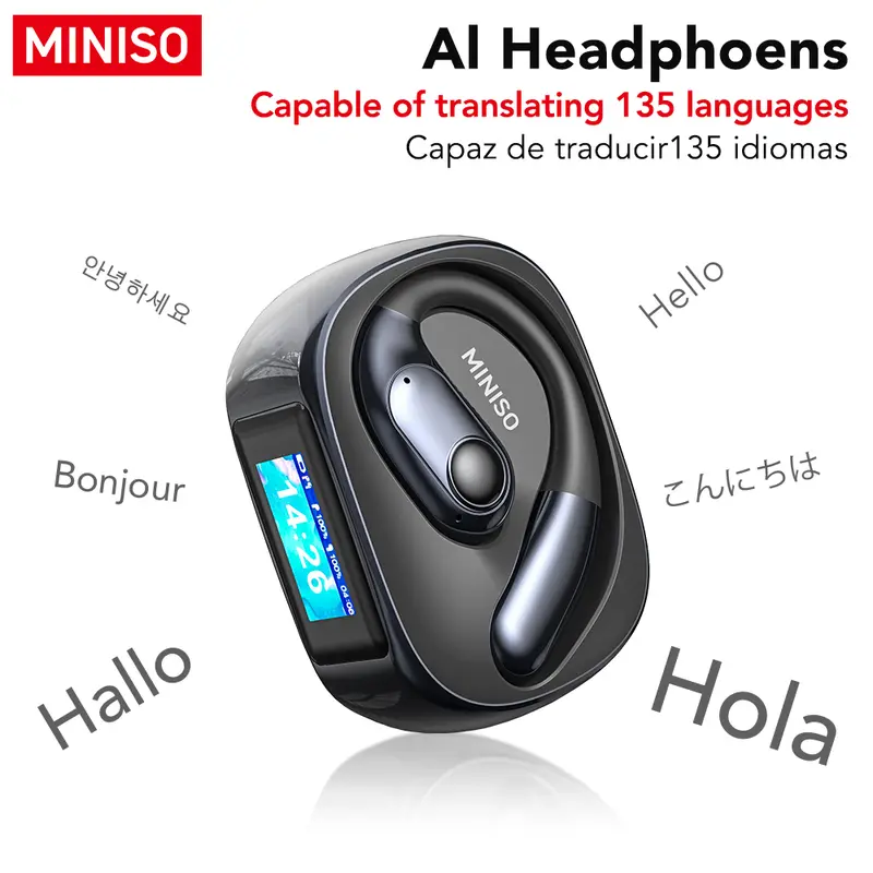 MINISO MS 203オープンイヤホンは、134の言語に対応しており