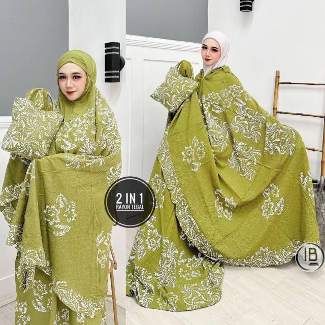 Product Introduction of Mukena Dewasa Jumbo Batik Cap Atasan Bawahan Muslim Rayon Halus Adem 2in1 3