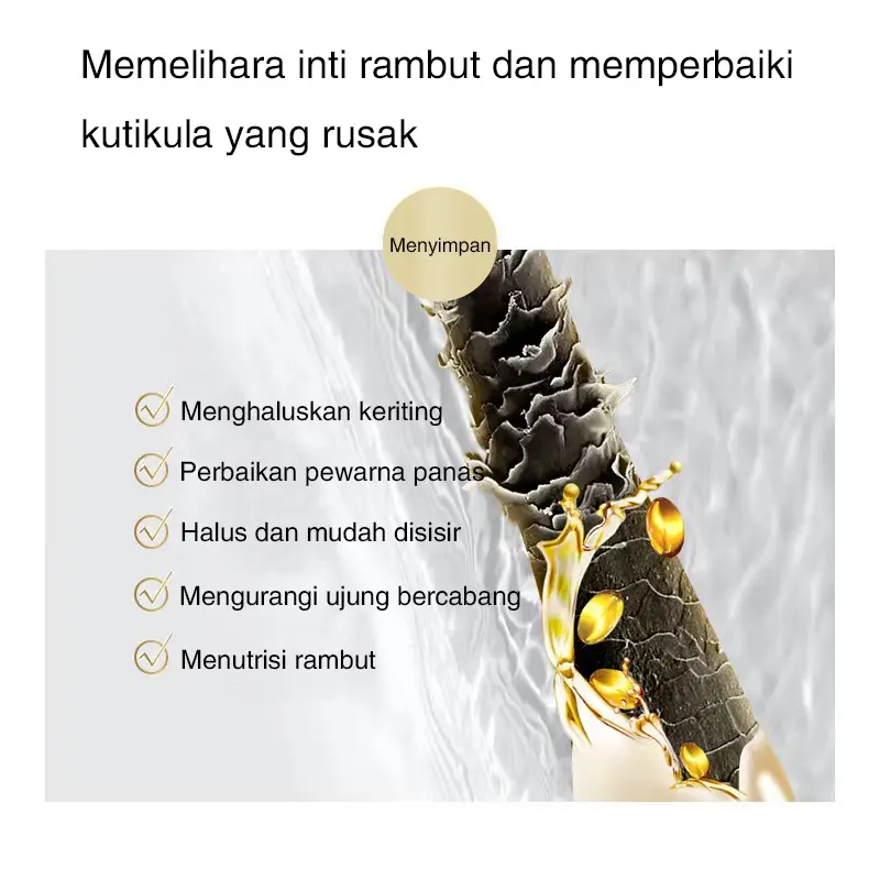 Hair mask Pelurus Rambut Permanen Masker rambut keratin 500g salon perawatan rambut masker rambut keratin Memperbaiki Rambut RusakKering Keriting Sangat Menutrisi Perawatan Rambut Wangi tahan lama 3