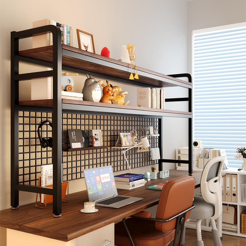 Desktop storage rack, bookshelf, desk storage, perforated board ...