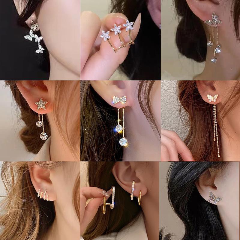 Bông Tai Khí Chất Thời Trang Cho Nữ, Bông Tai Đơn Giản Và Đa Năng 0