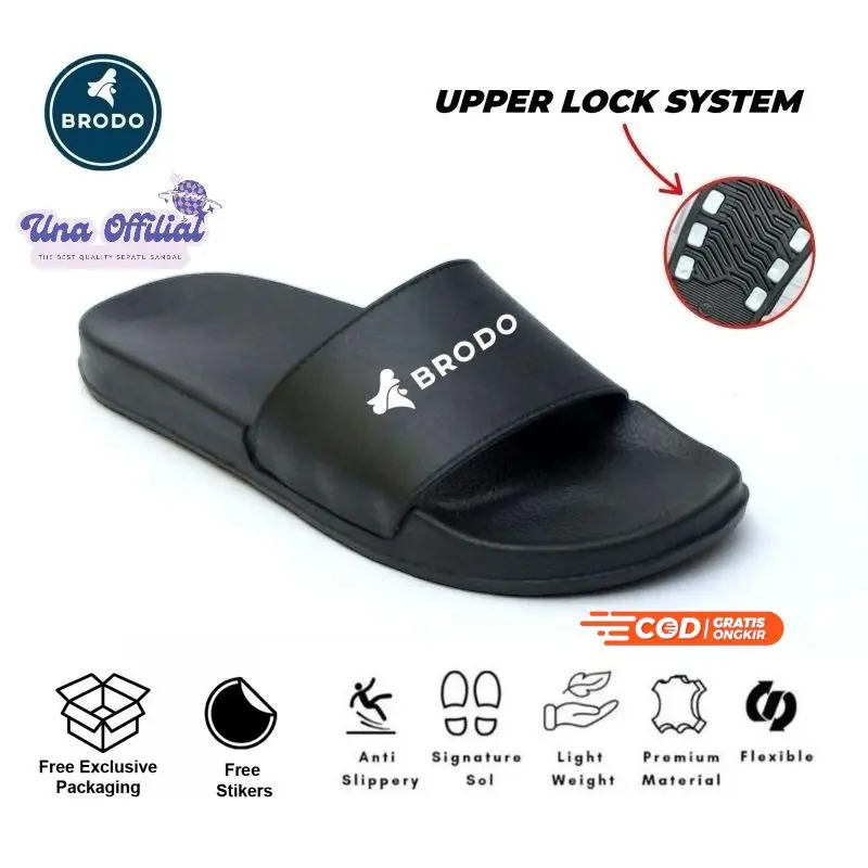 Sandal Slop Pria Wanita/ Sandal Distro Brodo/ Sandal Slide Sendal Flip Flop