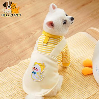  Quần áo cho chó và mèo cưng Hàng mới về cho mùa thu và mùa đông Áo hoodie lông cừu Vật phẩm ngắn tiếng Anh Vịt sọc Thích hợp cho chó và mèo cỡ Trung Bình Kefa Dou Có thể kéo dài 