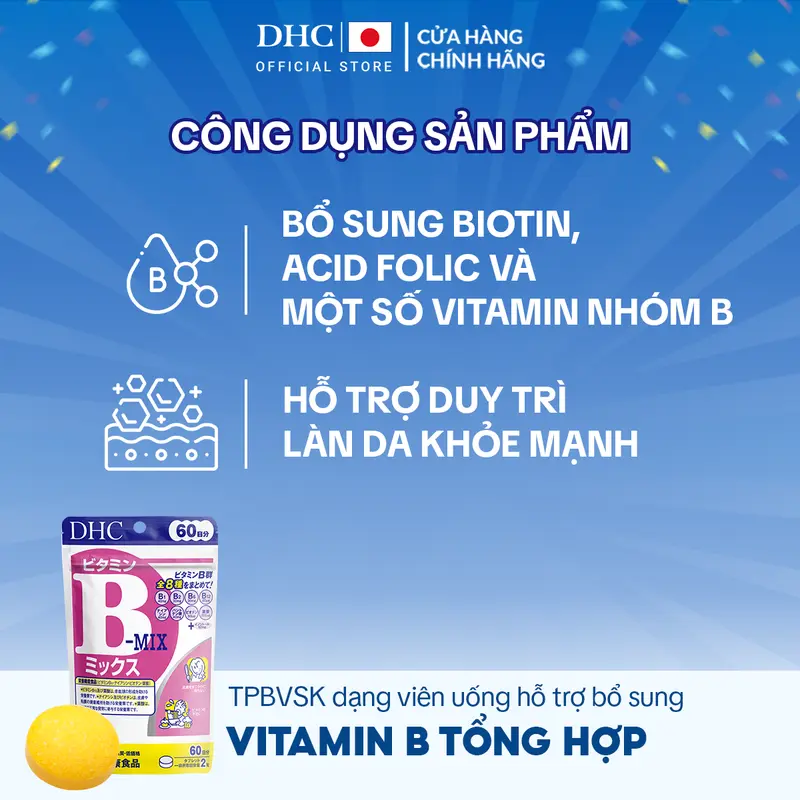 Combo TPBVSK DHC Vitamin B mix + Zinc (dạng viên uống hỗ trợ bổ sung Vitamin B tổng hợp và Kẽm) - DHC Nhật Bản chính hãng - Combo 20 Ngày và 60 Ngày 2
