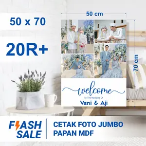 Cetak FOTO JUMBO 20RP ( 50x70 cm)  & 24 RP (60x90 cm) bingkai MDF aesthetic