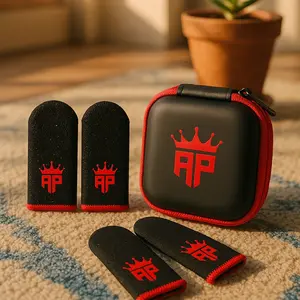 AP KING ANDRA ST Sarung jempol game + Dompet murah untuk main game logo AP king Gamepad dan game android motif warna merah